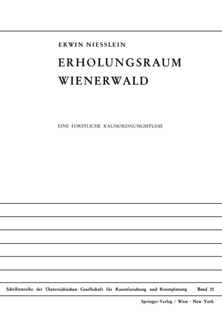 Erholungsraum Wienerwald - Erwin Niesslein