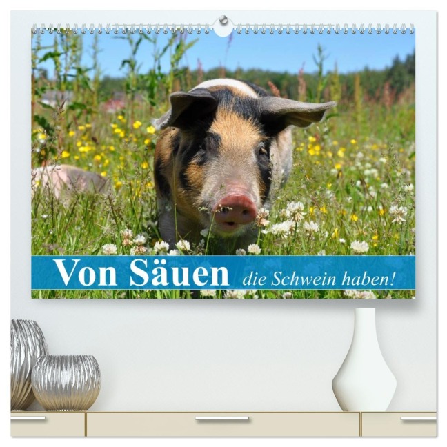 Von Säuen die Schwein haben! (hochwertiger Premium Wandkalender 2026 DIN A2 quer), Kunstdruck in Hochglanz - Elisabeth Stanzer