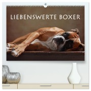 Cover-Bild zum Titel 'Liebenswerte Boxer (hochwertiger Premium Wandkalender 2026 DIN A2 quer), Kunstdruck in Hochglanz' von 'Jana Behr'