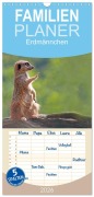 Cover-Bild zum Titel 'Familienplaner 2026 - Erdmännchen mit 5 Spalten (Wandkalender, 21 x 45 cm) CALVENDO' von 'Chawera Chawera'