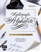 Cover-Bild zum Titel 'Kalligrafie Alphabete - Das praktische Übungsheft' von 'Natascha Safarik'