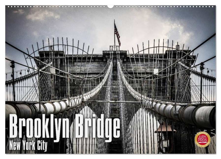 Brooklyn Bridge - New York City (Wandkalender 2026 DIN A2 quer), CALVENDO Monatskalender - Oliver Pinkoss Photostorys