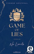 Cover-Bild zum Titel 'Game of Lies - No Limits (St. Gloria College 2)' von 'Yvonne Westphal'