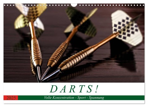 Darts. Konzentration - Sport - Spannung (Wandkalender 2025 DIN A3 quer), CALVENDO Monatskalender - Boris Robert