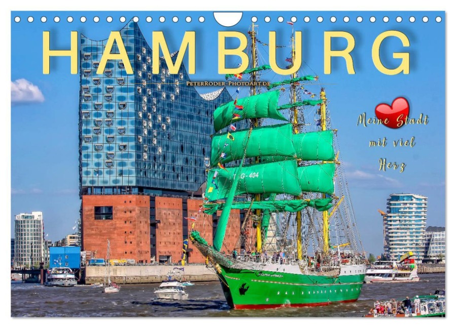 Hamburg - meine Stadt mit viel Herz (Wandkalender 2026 DIN A4 quer), CALVENDO Monatskalender - Peter Roder