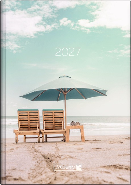 BRUNNEN 1079515037 Buchkalender Mod. 795 2027 "Sunbeds" A5, Papier - 