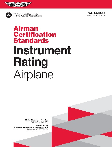 Instrument Rating Airman Certification Standards - Airplane - Federal Aviation Administration (Faa)