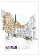 Cover-Bild zum Titel 'HATTINGEN GEZEICHNET (Wandkalender 2026 DIN A2 hoch), CALVENDO Monatskalender' von ''