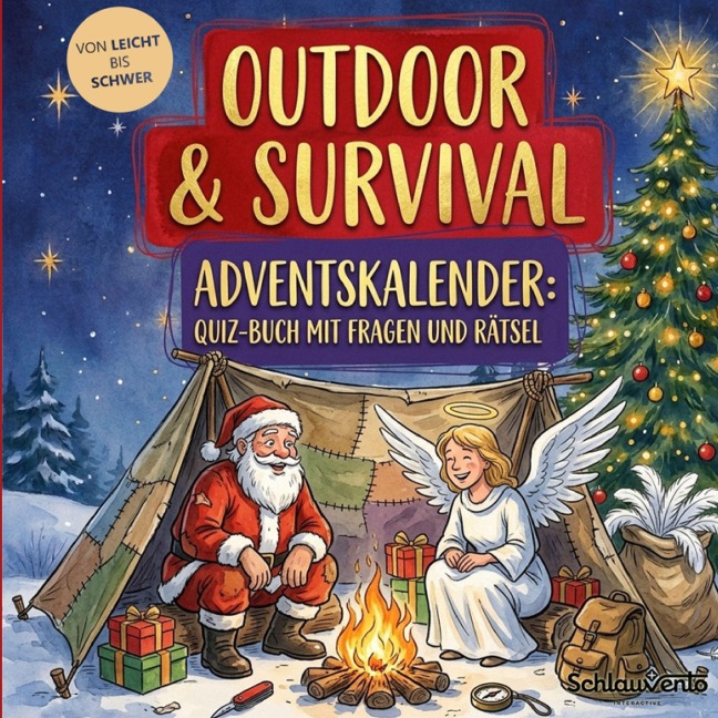 Outdoor & Survival-Adventskalender: Quiz-Buch mit Fragen und Rätsel - Schlauvento Interactive