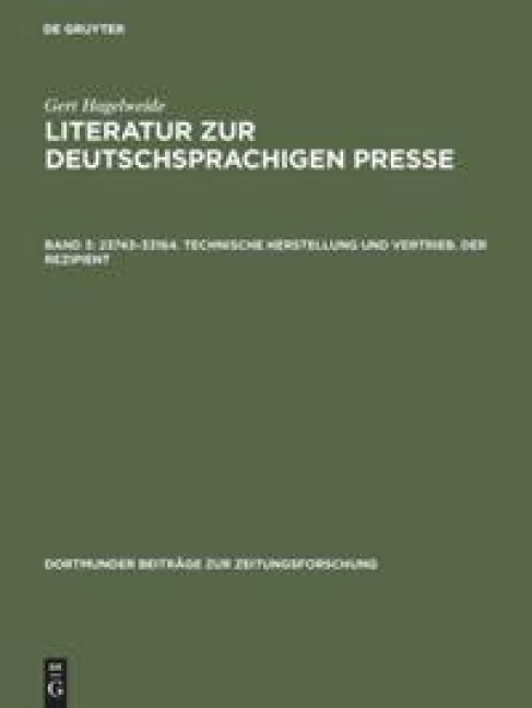 23743-33164. Technische Herstellung und Vertrieb. Der Rezipient - Gert Hagelweide