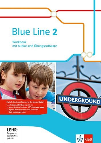 Blue Line 2. Workbook mit Audios und Übungssoftware 6. Schuljahr - 
