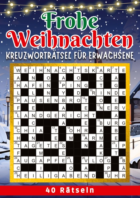 Frohe Weihnachten - Kreuzworträtsel - Isamrätsel Verlag
