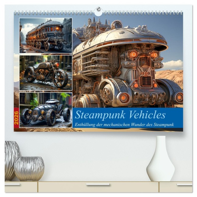 Steampunk Vehicles (hochwertiger Premium Wandkalender 2026 DIN A2 quer), Kunstdruck in Hochglanz - Steffen Gierok-Latniak