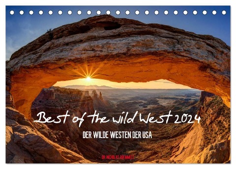 Best of the wild West 2024 (Tischkalender 2024 DIN A5 quer), CALVENDO Monatskalender - Nicholas Roemmelt