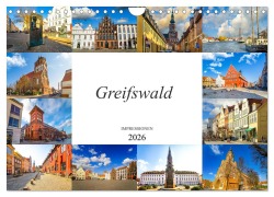 Cover-Bild zum Titel 'Greifswald Impressionen (Wandkalender 2026 DIN A4 quer), CALVENDO Monatskalender' von 'Dirk Meutzner'
