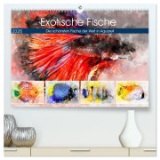 Cover-Bild zum Titel 'Exotische Fische - Die schönsten Fische der Welt in Aquarell (hochwertiger Premium Wandkalender 2026 DIN A2 quer), Kunstdruck in Hochglanz' von 'Anja Frost'