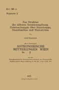Cover-Bild zum Titel 'Zur Struktur der näheren Sonnenumgebung. Untersuchungen über Sterntrupps, Sternfamilien und Sternströme' von 'Josef Hopmann'