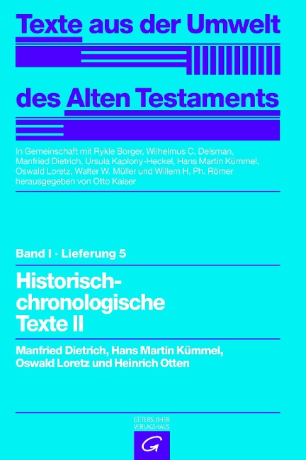 Historisch-chronologische Texte II - Manfried Dietrich, Hans Martin Kümmel, Oswald Loretz, Heinrich Otten