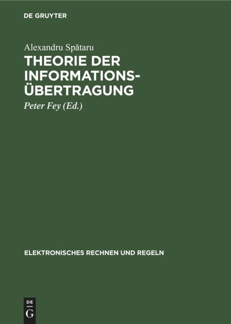 Theorie der Informationsübertragung - Alexandru Sp¿taru