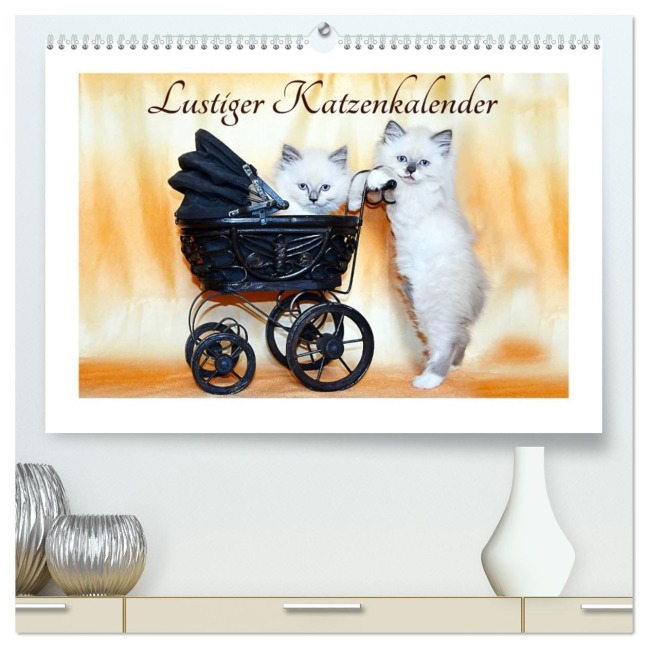 Lustiger Katzenkalender (hochwertiger Premium Wandkalender 2026 DIN A2 quer), Kunstdruck in Hochglanz - Jennifer Chrystal