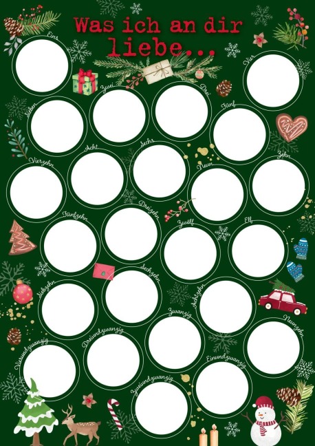 Was ich an dir liebe - Der Rubbel-Adventskalender - 