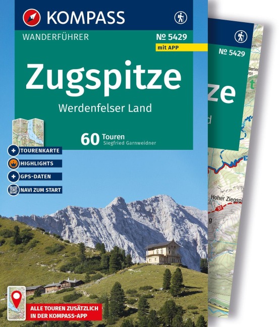 KOMPASS Wanderführer Zugspitze, Werdenfelser Land, 60 Touren mit Extra-Tourenkarte - Siegfried Garnweidner