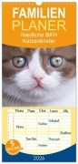 Cover-Bild zum Titel 'Familienplaner 2026 - Niedliche BKH Katzenkinder mit 5 Spalten (Wandkalender, 21 x 45 cm) CALVENDO' von 'Janina Bürger'