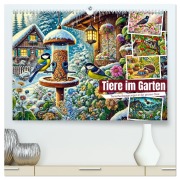 Cover-Bild zum Titel 'Tiere im Garten - Tierische Begegnungen in der grünen Oase (hochwertiger Premium Wandkalender 2026 DIN A2 quer), Kunstdruck in Hochglanz' von 'Anja Frost'