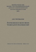 Österreichisches Verfassungsrecht - Leo Wittmayer