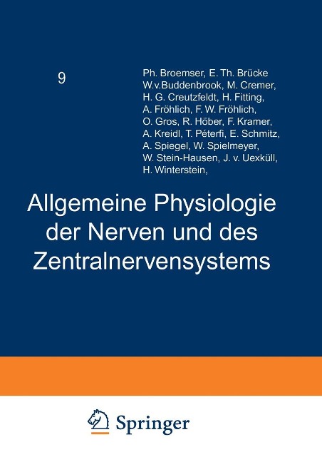 Handbuch der Normalen und Pathologischen Physiologie - A. Bethe, G. V. Bergmann, G. Embden, A. Ellinger