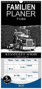 Familienplaner 2025 - KENWORTH W900B - in Schwarzweiß mit 5 Spalten (Wandkalender, 21 x 45 cm) CALVENDO - Ingo Laue