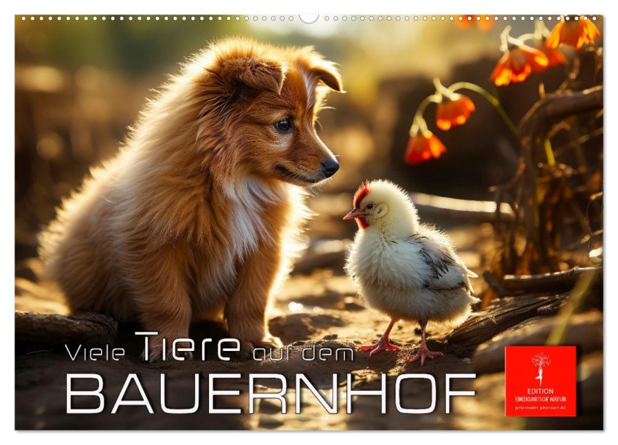 Viele Tiere auf dem Bauernhof (Wandkalender 2026 DIN A2 quer), CALVENDO Monatskalender - Peter Roder