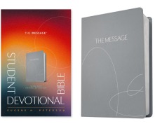 Cover-Bild zum Titel 'The Message Student Devotional Bible (Leather-Look, Stone Gray)' von 'Eugene H Peterson'