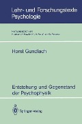 Entstehung und Gegenstand der Psychophysik - Horst Gundlach