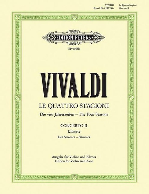 Die Jahreszeiten: Konzert für Violine, Streicher und Basso continuo g-Moll op. 8 Nr. 2 RV 315 "Der Sommer" - Antonio Vivaldi