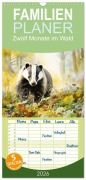 Familienplaner 2026 - Zwölf Monate im Wald mit 5 Spalten (Wandkalender, 21 x 45 cm) CALVENDO - Daniela Tapper