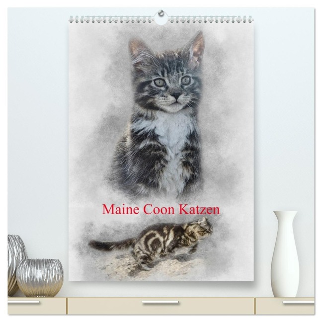 Maine Coon Katzen (hochwertiger Premium Wandkalender 2026 DIN A2 hoch), Kunstdruck in Hochglanz - Alain Gaymard