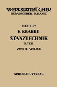 Cover-Bild zum Titel 'Stanztechnik' von 'E. Krabbe'