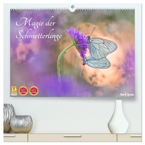 Magie der Schmetterlinge (hochwertiger Premium Wandkalender 2025 DIN A2 quer), Kunstdruck in Hochglanz - Henrik Spranz