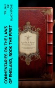 Cover-Bild zum Titel 'Commentaries on the Laws of England, Book the First' von 'William Blackstone'
