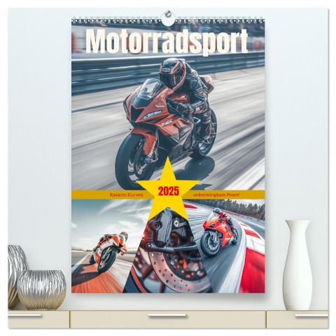 Motorradsport (hochwertiger Premium Wandkalender 2025 DIN A2 hoch), Kunstdruck in Hochglanz - Steffen Gierok-Latniak
