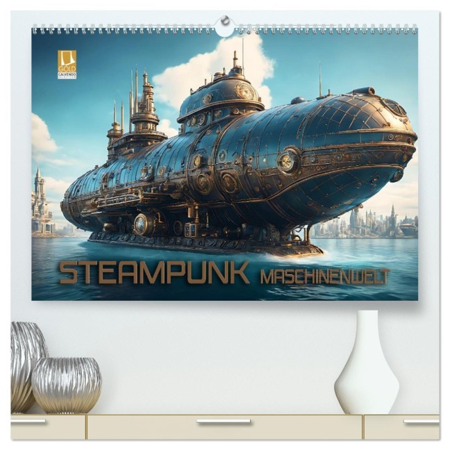 Steampunk Maschinenwelt (hochwertiger Premium Wandkalender 2026 DIN A2 quer), Kunstdruck in Hochglanz - Renate Utz