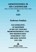 Cover-Bild zum Titel 'Das Domkapitel zu Hildesheim in der Zeit zwischen Preußenkonkordat (1929) und Niedersachsenkonkordat (1965) und seine Statuten von 1984' von 'Andreas Franitza'
