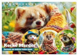 Cover-Bild zum Titel 'Kecke Marder. Charmante und niedliche Fashion-Ikonen (Tischkalender 2026 DIN A5 quer), CALVENDO Monatskalender' von 'Rose Hurley'