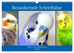 Cover-Bild zum Titel 'Bezaubernde Schreihälse. Wellen- und Nymphensittiche (Wandkalender 2026 DIN A3 quer), CALVENDO Monatskalender' von 'Rose Hurley'