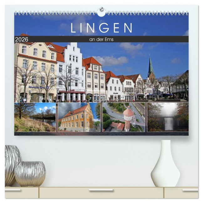 LINGEN an der Ems (hochwertiger Premium Wandkalender 2026 DIN A2 quer), Kunstdruck in Hochglanz - SchnelleWelten SchnelleWelten