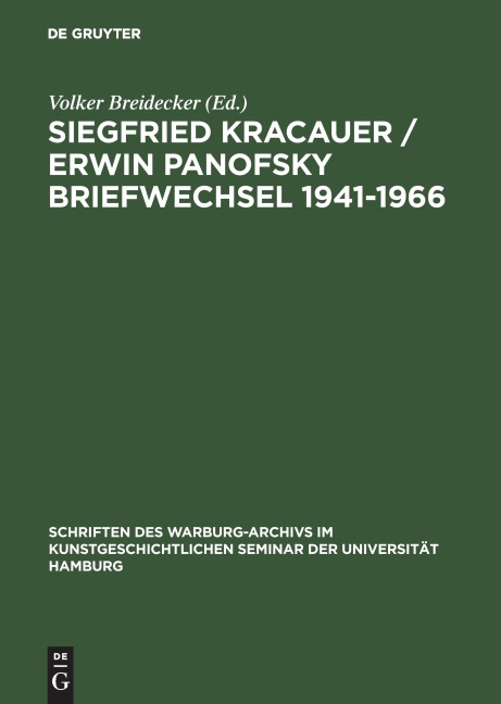 Siegfried Kracauer / Erwin Panofsky Briefwechsel 1941-1966 - 