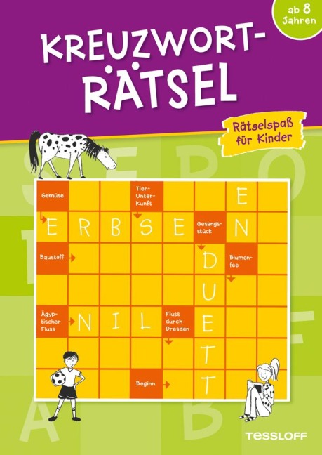 Kreuzworträtsel: Rätselspaß für Kinder (grün) - 