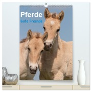 Cover-Bild zum Titel 'Pferde Gute Freunde (hochwertiger Premium Wandkalender 2026 DIN A2 hoch), Kunstdruck in Hochglanz' von 'Meike Bölts'