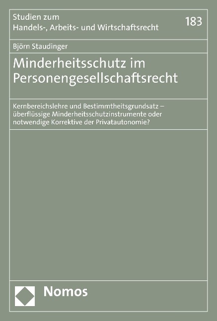 Minderheitsschutz im Personengesellschaftsrecht - Björn Staudinger